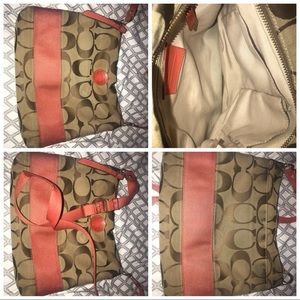 Coach orange cross body
